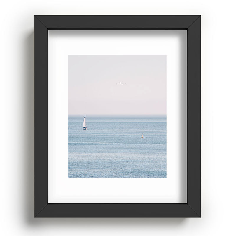 Ocean - Sail boat in calm sea - travel photography Framed Art Print Gallery Image 58