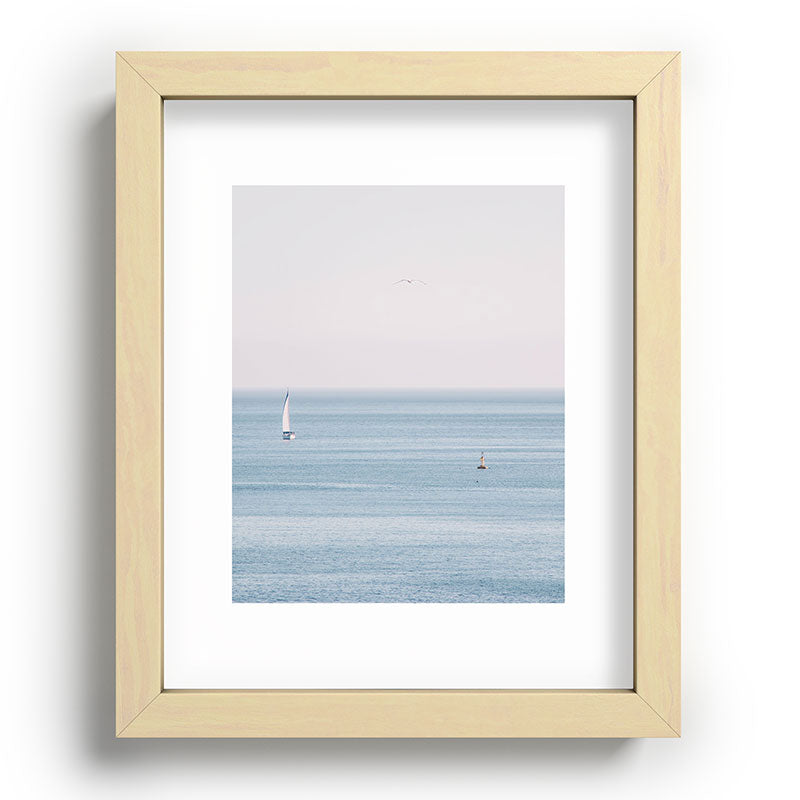 Ocean - Sail boat in calm sea - travel photography Framed Art Print Gallery Image 69
