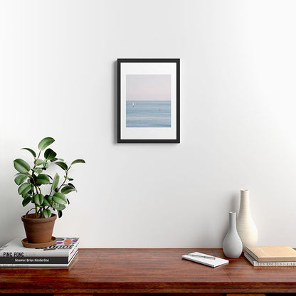 Ocean - Sail boat in calm sea - travel photography Framed Art Print Gallery Image 3