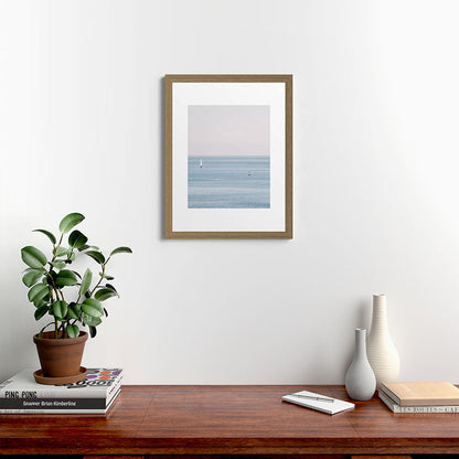Ocean - Sail boat in calm sea - travel photography Framed Art Print Gallery Image 40