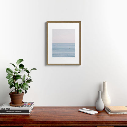 Ocean - Sail boat in calm sea - travel photography Framed Art Print Gallery Image 12