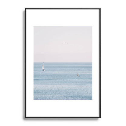 Ocean - Sail boat in calm sea - travel photography Framed Art Print Gallery Image 83
