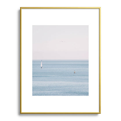 Ocean - Sail boat in calm sea - travel photography Framed Art Print Gallery Image 91
