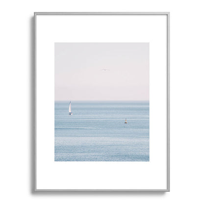 Ocean - Sail boat in calm sea - travel photography Framed Art Print Gallery Image 98