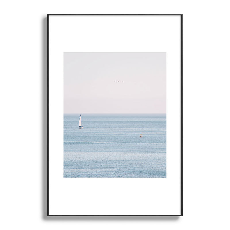 Ocean - Sail boat in calm sea - travel photography Framed Art Print Gallery Image 87