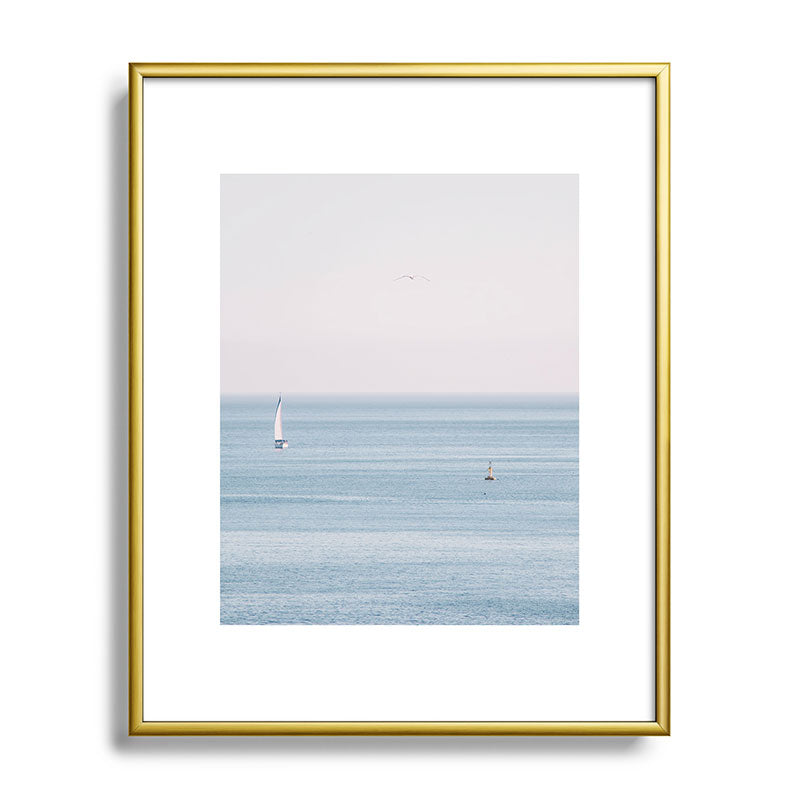 Ocean - Sail boat in calm sea - travel photography Framed Art Print Gallery Image 89