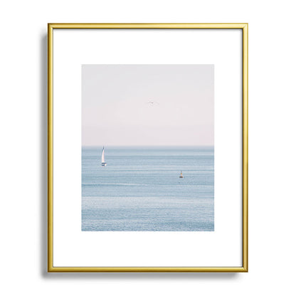 Ocean - Sail boat in calm sea - travel photography Framed Art Print Gallery Image 89