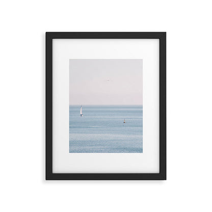 Ocean - Sail boat in calm sea - travel photography Framed Art Print Gallery Image 4