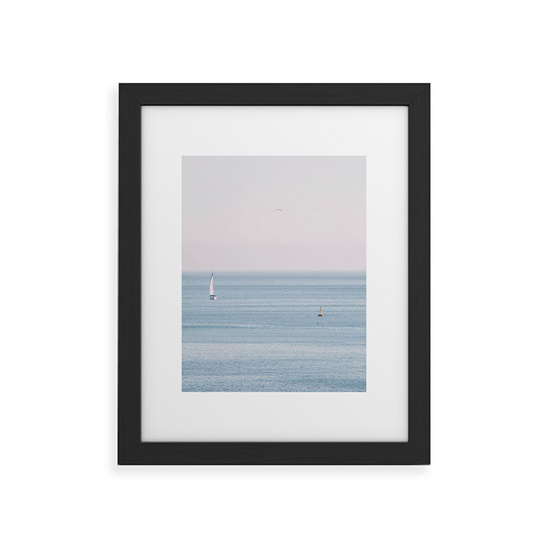 Ocean - Sail boat in calm sea - travel photography Framed Art Print Gallery Image 30