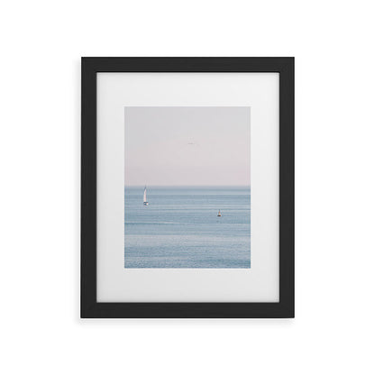 Ocean - Sail boat in calm sea - travel photography Framed Art Print Gallery Image 30