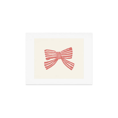 Pink Stripe Bow Ribbon Art Print Gallery Image 3