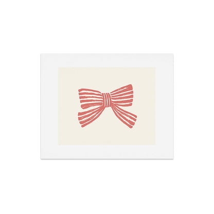 Pink Stripe Bow Ribbon Art Print Gallery Image 5