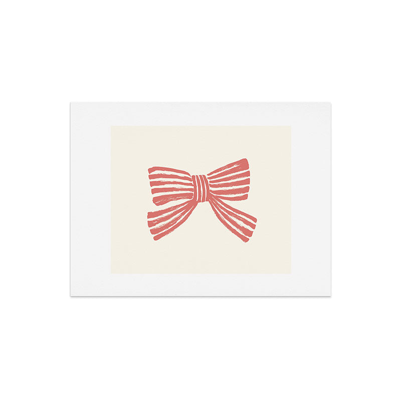 Pink Stripe Bow Ribbon Art Print Gallery Image 6