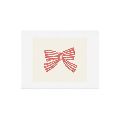Pink Stripe Bow Ribbon Art Print Gallery Image 6