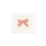 Pink Stripe Bow Ribbon Art Print Gallery Image 1