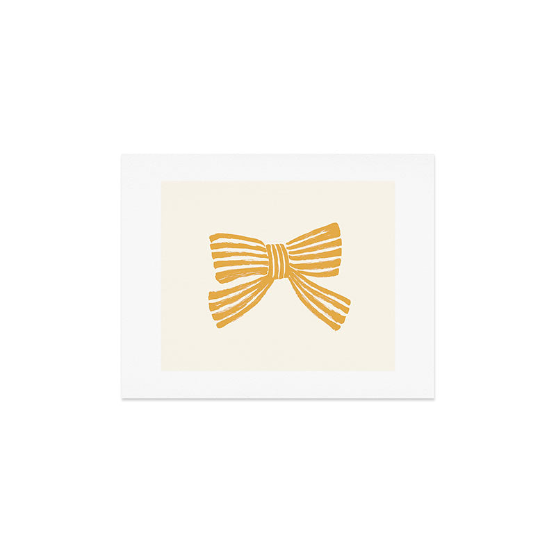 Yellow Stripe Bow Ribbon Art Print Gallery Image 3