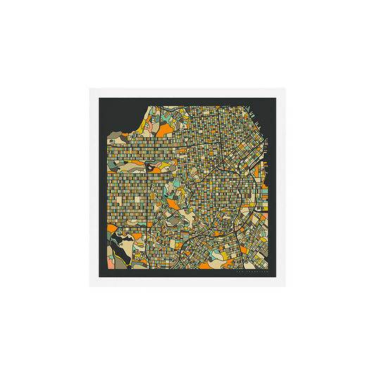 SAN FRANCISCO MAP Art Print Gallery Image 1