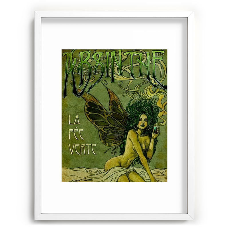Vintage Parisian Green Fairy Absinthe Alcoholic Aperitif Advertisement Poster Framed Art Print Gallery Image 107