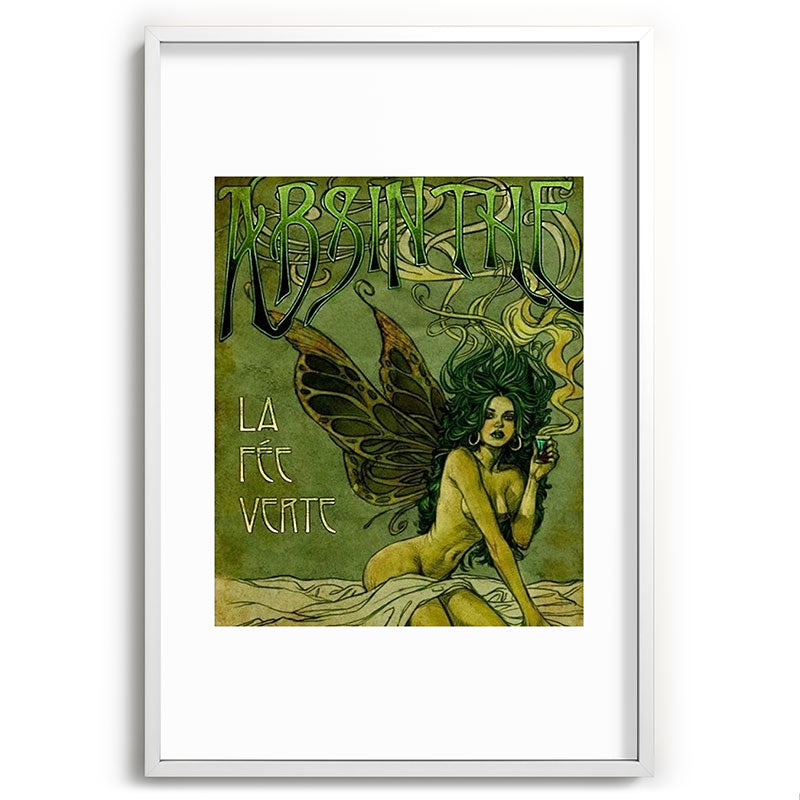 Vintage Parisian Green Fairy Absinthe Alcoholic Aperitif Advertisement Poster Framed Art Print Gallery Image 110