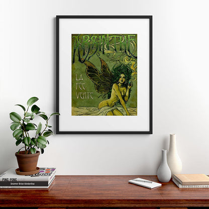 Vintage Parisian Green Fairy Absinthe Alcoholic Aperitif Advertisement Poster Framed Art Print Gallery Image 9