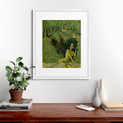 Vintage Parisian Green Fairy Absinthe Alcoholic Aperitif Advertisement Poster Framed Art Print Gallery Image 76