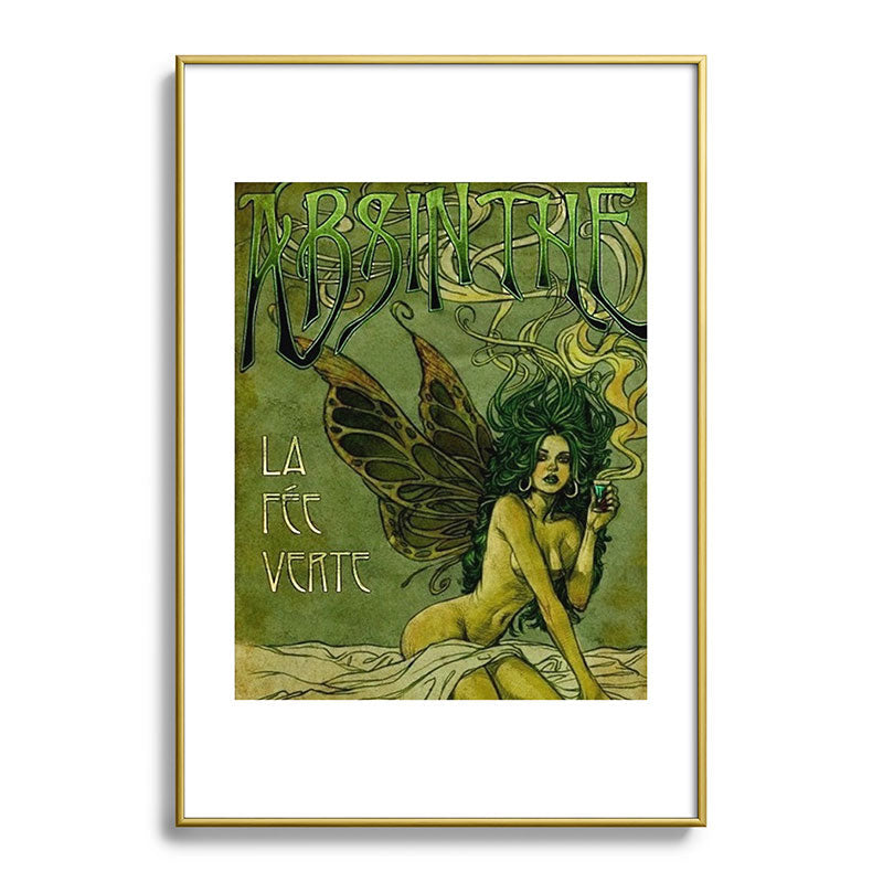 Vintage Parisian Green Fairy Absinthe Alcoholic Aperitif Advertisement Poster Framed Art Print Gallery Image 123