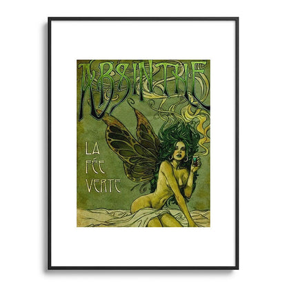 Vintage Parisian Green Fairy Absinthe Alcoholic Aperitif Advertisement Poster Framed Art Print Gallery Image 115