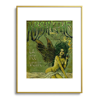 Vintage Parisian Green Fairy Absinthe Alcoholic Aperitif Advertisement Poster Framed Art Print Gallery Image 125