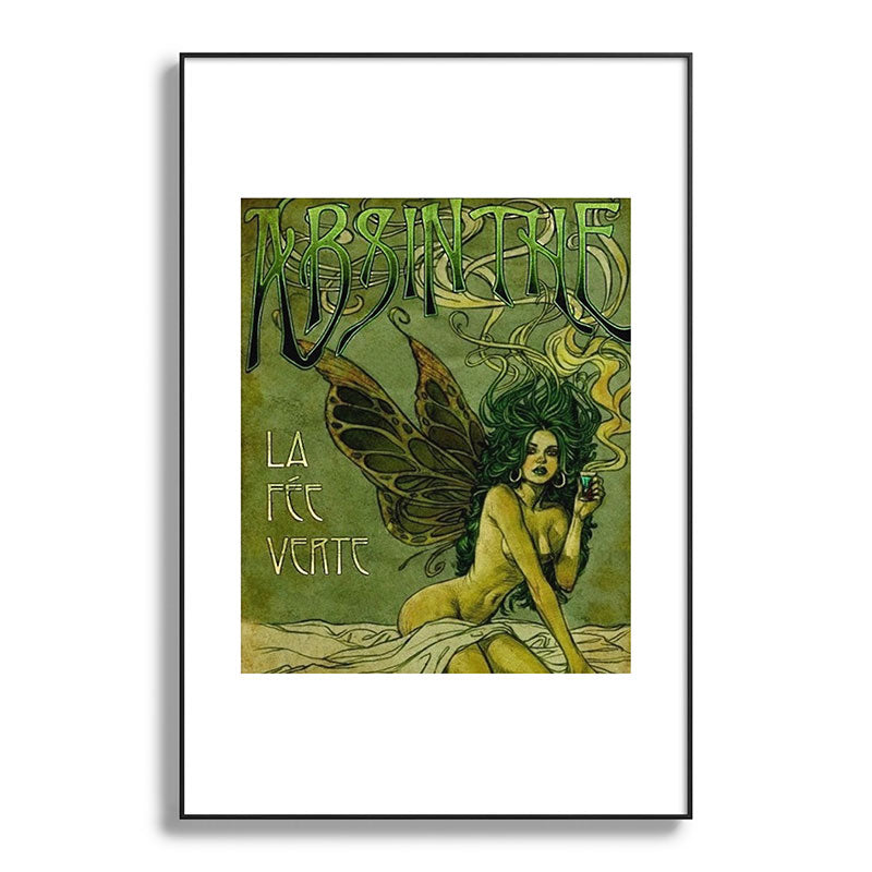Vintage Parisian Green Fairy Absinthe Alcoholic Aperitif Advertisement Poster Framed Art Print Gallery Image 119