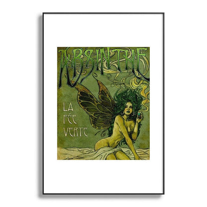 Vintage Parisian Green Fairy Absinthe Alcoholic Aperitif Advertisement Poster Framed Art Print Gallery Image 119