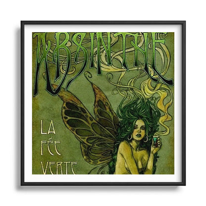 Vintage Parisian Green Fairy Absinthe Alcoholic Aperitif Advertisement Poster Framed Art Print Gallery Image 122