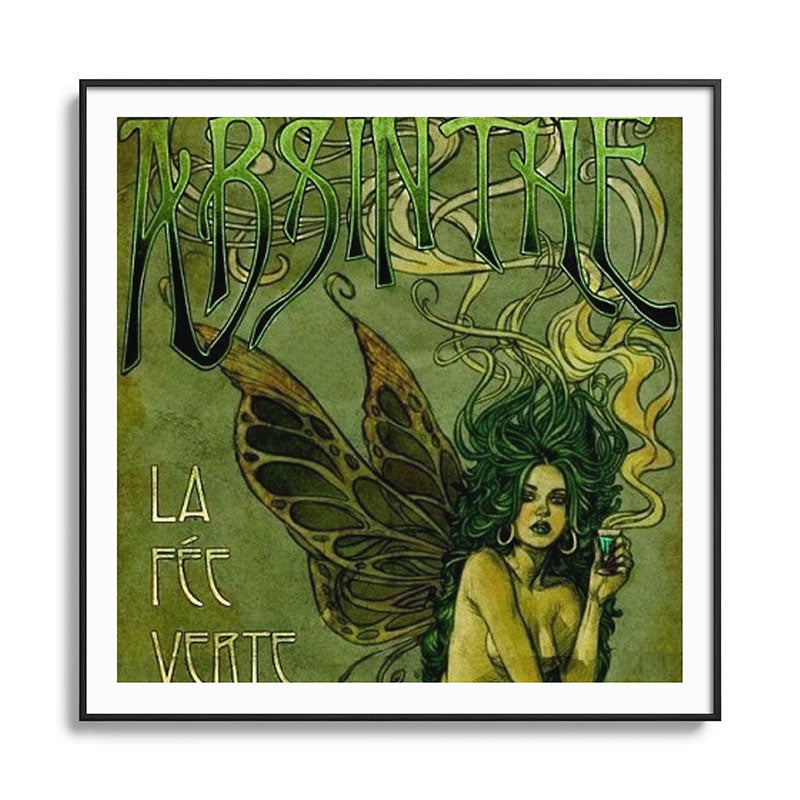 Vintage Parisian Green Fairy Absinthe Alcoholic Aperitif Advertisement Poster Framed Art Print Gallery Image 126