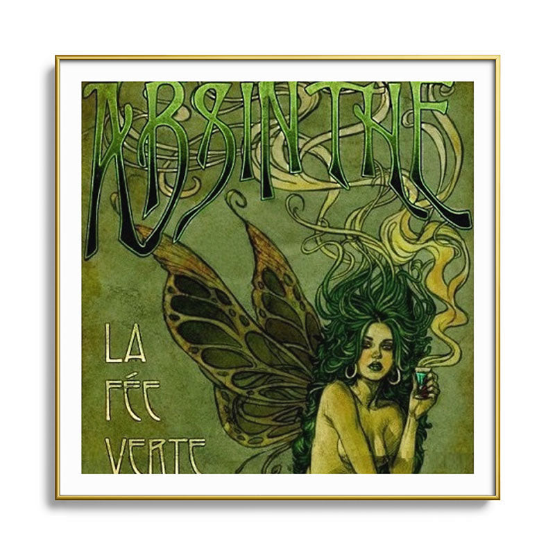 Vintage Parisian Green Fairy Absinthe Alcoholic Aperitif Advertisement Poster Framed Art Print Gallery Image 136