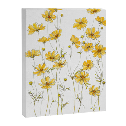 Yellow Cosmos Flowers Canvas Print Gallery Image 5