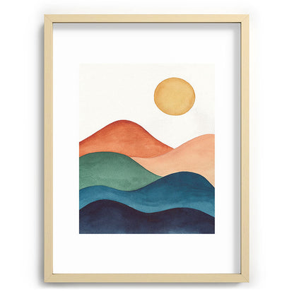 Colorful Abstract Mountains Framed Art Print Gallery Image 100