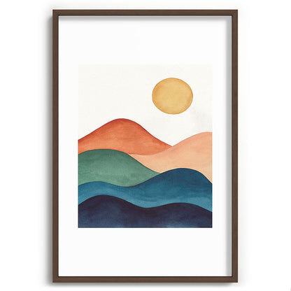 Colorful Abstract Mountains Framed Art Print Gallery Image 94