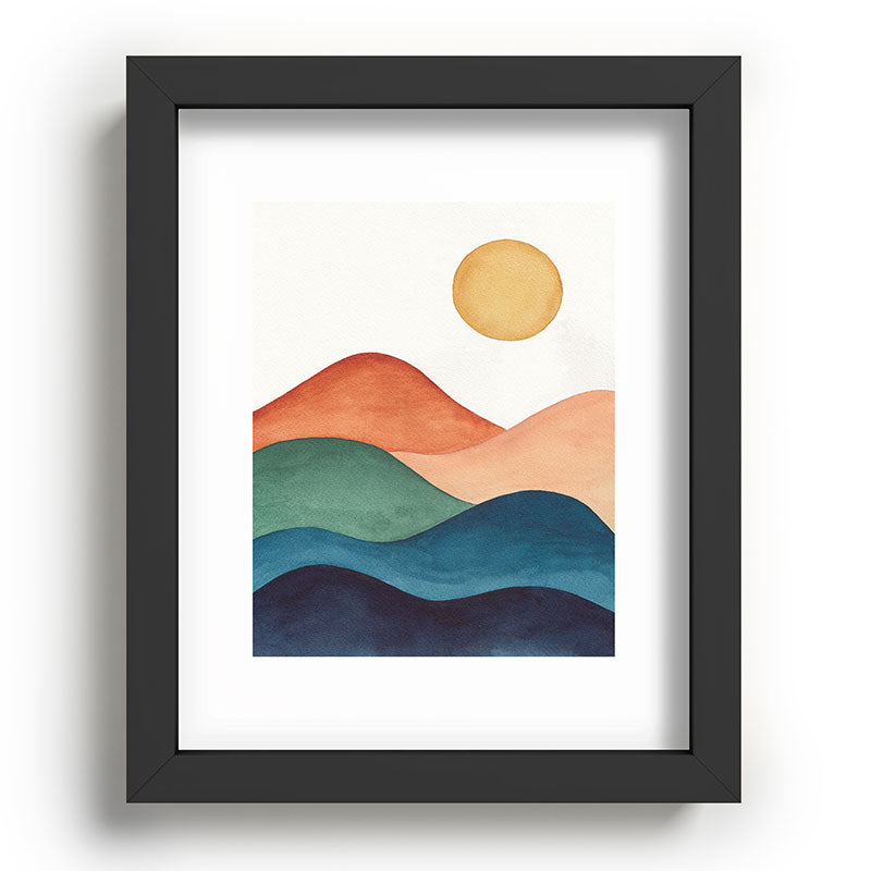 Colorful Abstract Mountains Framed Art Print Gallery Image 80