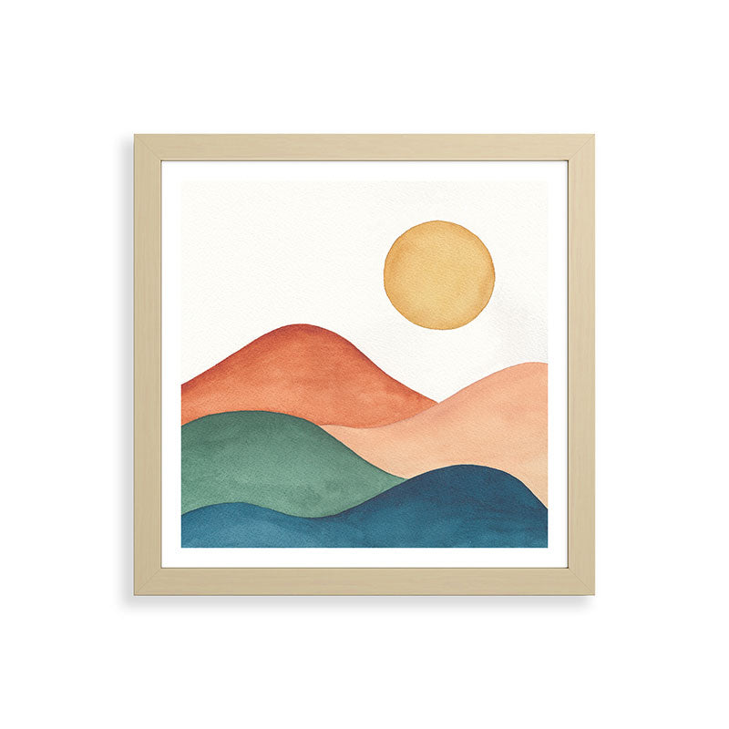 Colorful Abstract Mountains Framed Art Print Gallery Image 71