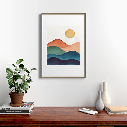 Colorful Abstract Mountains Framed Art Print Gallery Image 18