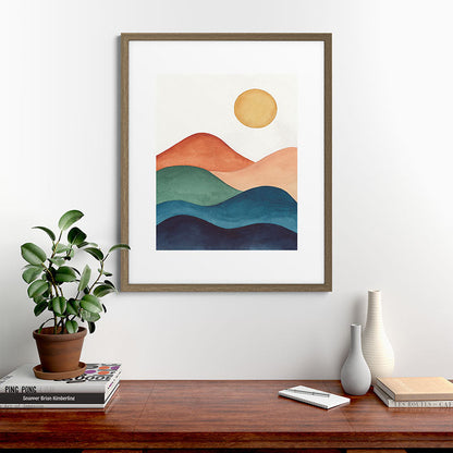Colorful Abstract Mountains Framed Art Print Gallery Image 58
