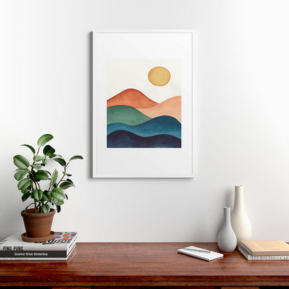 Colorful Abstract Mountains Framed Art Print Gallery Image 37