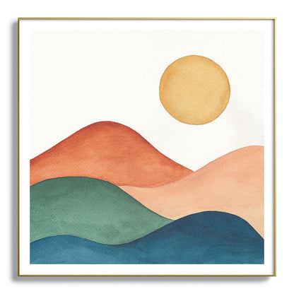 Colorful Abstract Mountains Framed Art Print Gallery Image 139