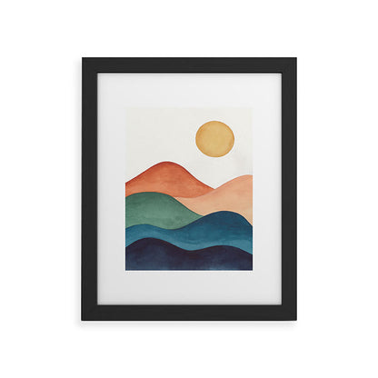Colorful Abstract Mountains Framed Art Print Gallery Image 45