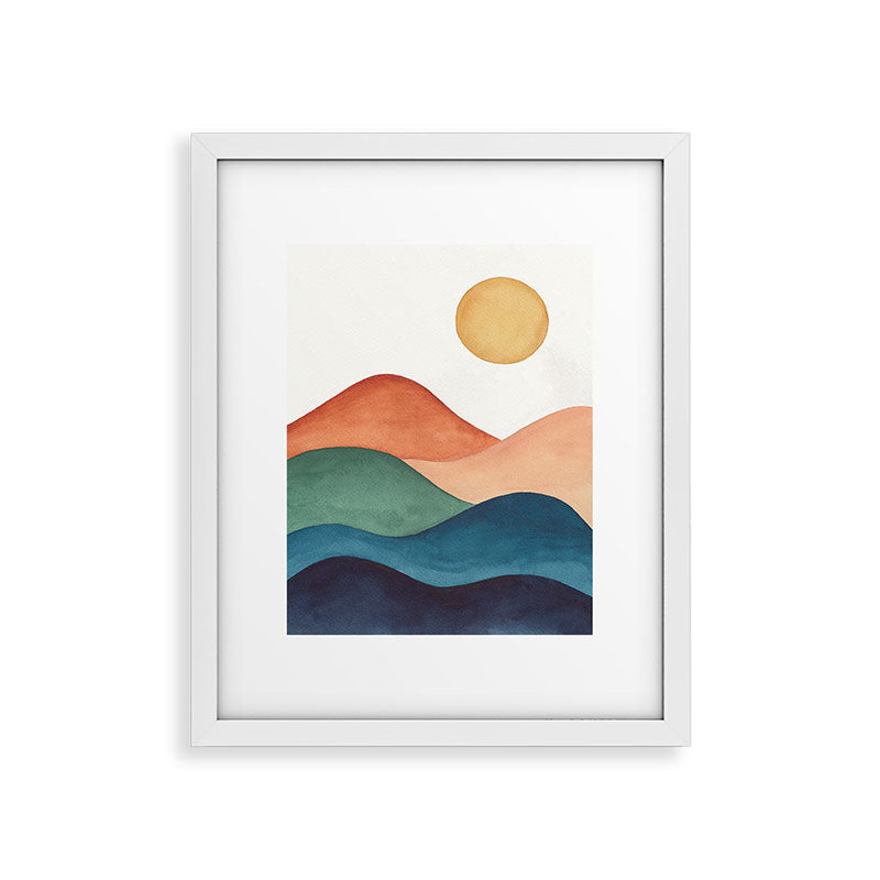 Colorful Abstract Mountains Framed Art Print Gallery Image 31