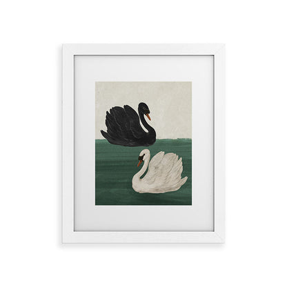 Black Swan White Swan Framed Art Print Gallery Image 30