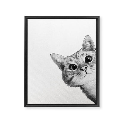 sneaky cat Framed Canvas Print Gallery Image 8