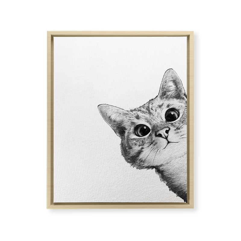 sneaky cat Framed Canvas Print Gallery Image 25