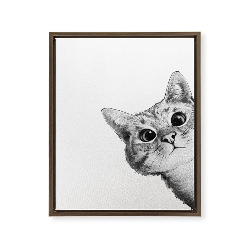 sneaky cat Framed Canvas Print Gallery Image 16