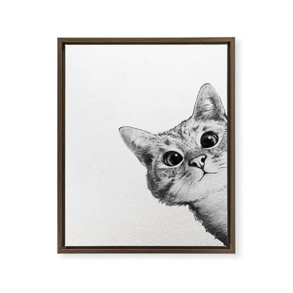 sneaky cat Framed Canvas Print Gallery Image 14