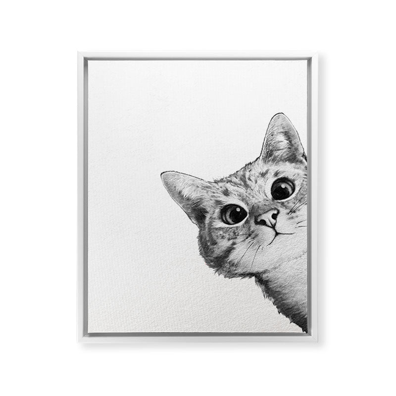 sneaky cat Framed Canvas Print Gallery Image 28